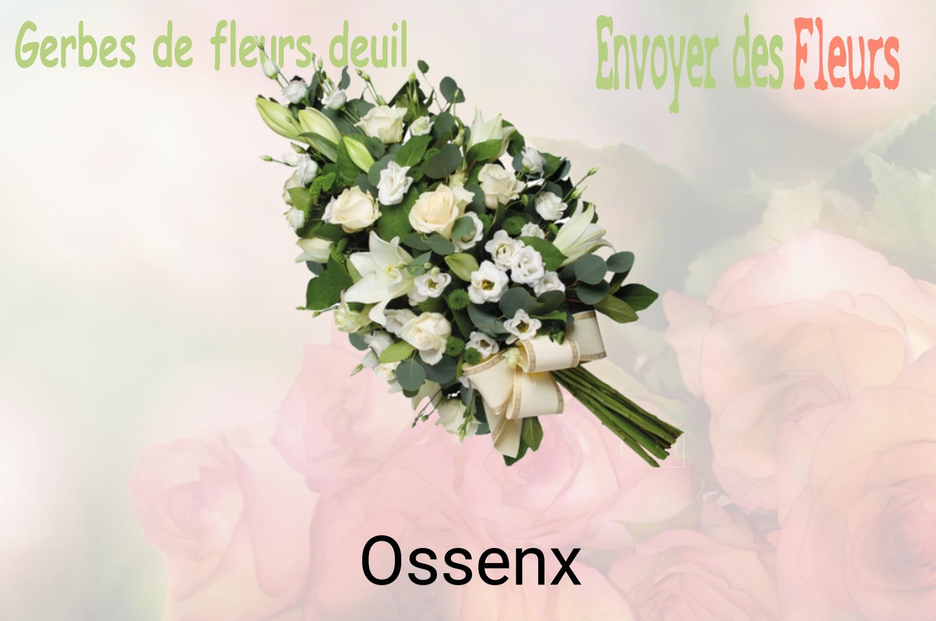 Gerbe de fleurs de deuil livrée à Ossenx